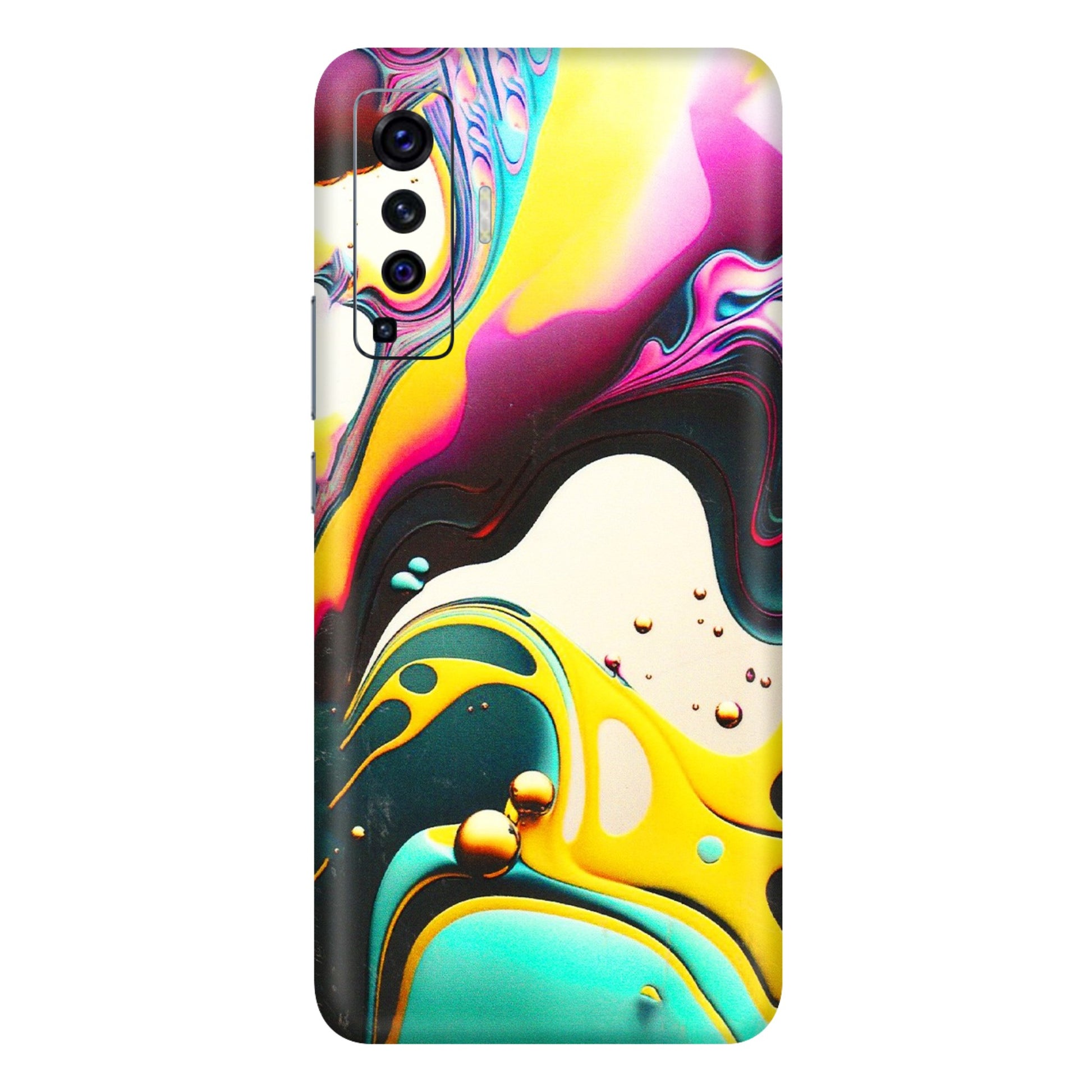 VIVO Z/V/X/T/U/S Series Phone Skins (All Models) - Multicolor Abstract pattern - 3D Embossed Finish (L-254) Vivo X50