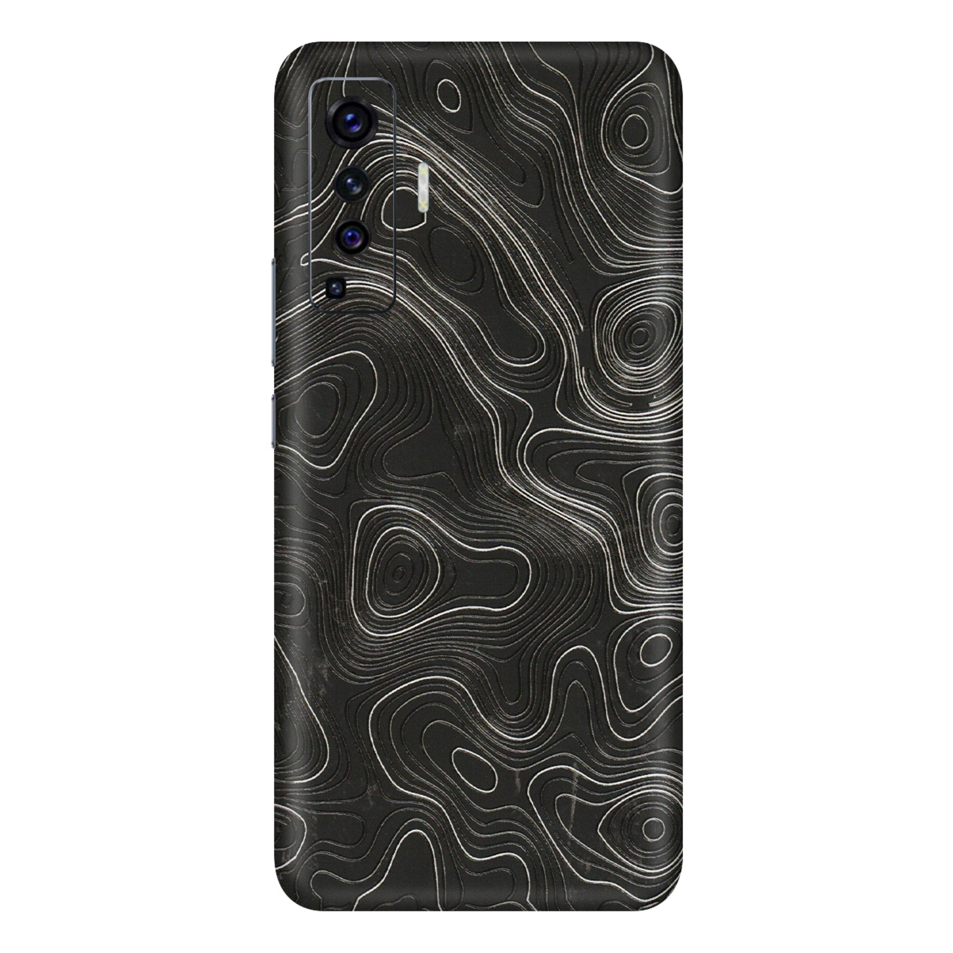 VIVO Z/V/X/T/U/S Series Phone Skins (All Models) - Abstract White Line Map - 3D Embossed Finish (L-269) Vivo X50