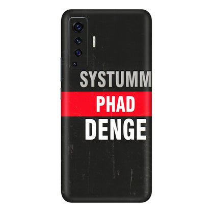 VIVO Z/V/X/T/U/S Series Phone Skins (All Models) - Systumm Phad Denge - 3D Embossed Finish (L-278) Vivo X50