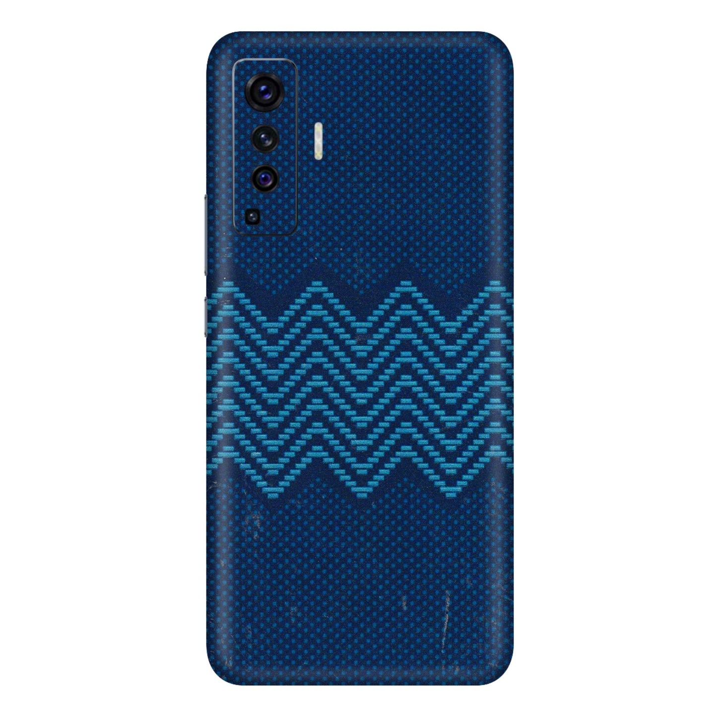 VIVO Z/V/X/T/U/S Series Phone Skins (All Models) - Blue Sober Waves - 3D Embossed Finish (L-306) Vivo X50