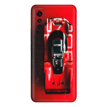 VIVO Z/V/X/T/U/S Series Phone Skins (All Models) - Red Porsche Car Logo - 3D Embossed Finish (L-315) Vivo X50