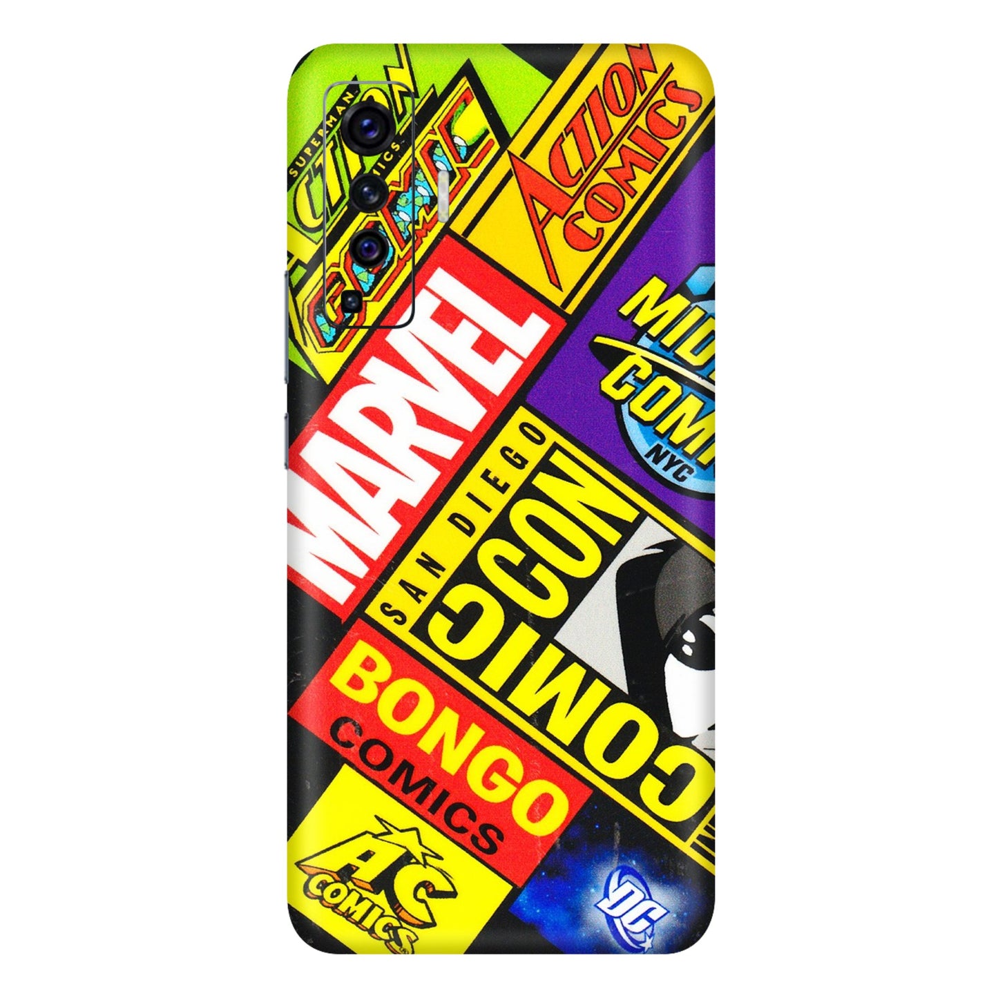 VIVO Z/V/X/T/U/S Series Phone Skins (All Models) - Bongo Comic Con - 3D Embossed Finish (L-325) Vivo X50