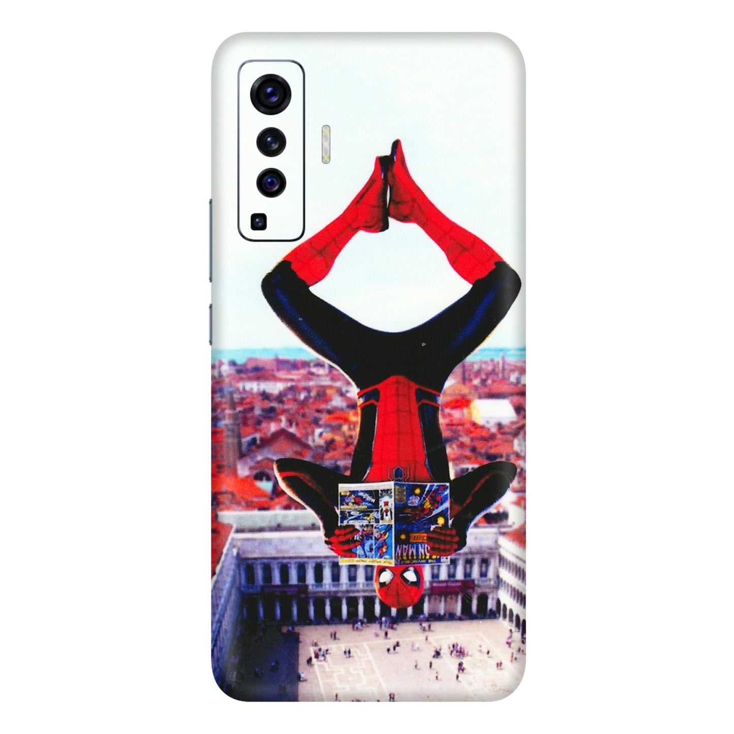 VIVO Z/V/X/T/U/S Series Phone Skins (All Models) - Spiderman Hanging - 3D Embossed Finish (L-53) Vivo X50
