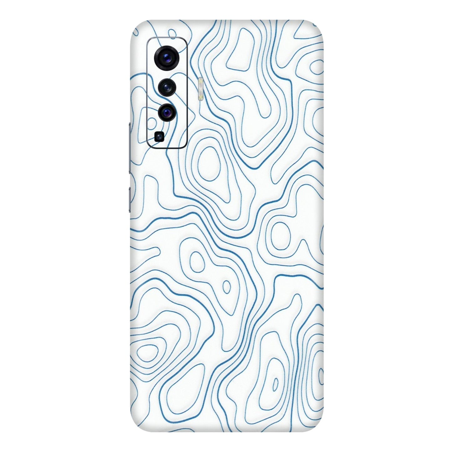 VIVO Z/V/X/T/U/S Series Phone Skins (All Models) - Blue And White Swirls - Matte Finish (M-139) Vivo X50