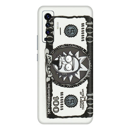 VIVO Z/V/X/T/U/S Series Phone Skins (All Models) - Rick And Morty Hundred Dollar Anime - Matte Finish (M-161) Vivo X50