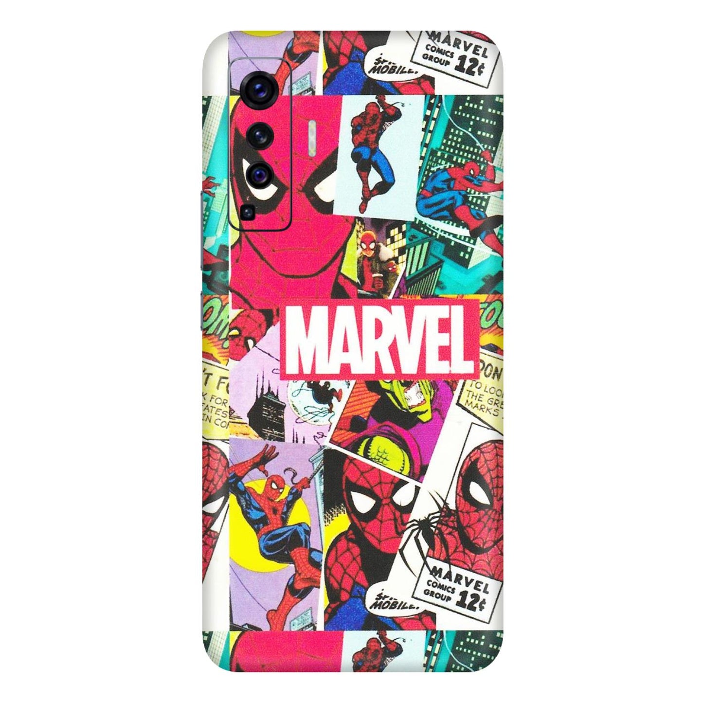 VIVO Z/V/X/T/U/S Series Phone Skins (All Models) - Marvel Comic Spiderman Grafitti - Matte Finish (M-72) Vivo X50