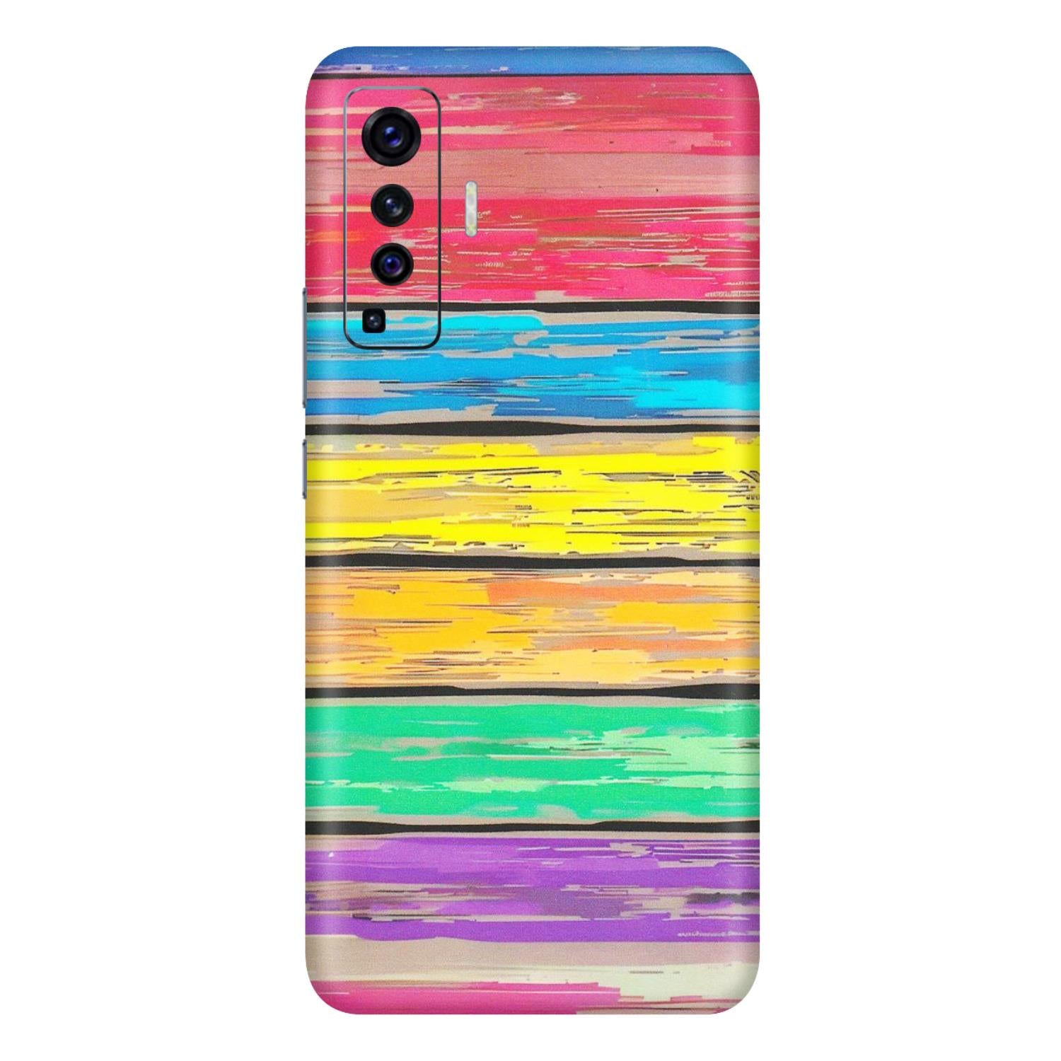 VIVO Z/V/X/T/U/S Series Phone Skins (All Models) - Multi Colour Wooden Wall - Matte Finish (M-96) Vivo X50