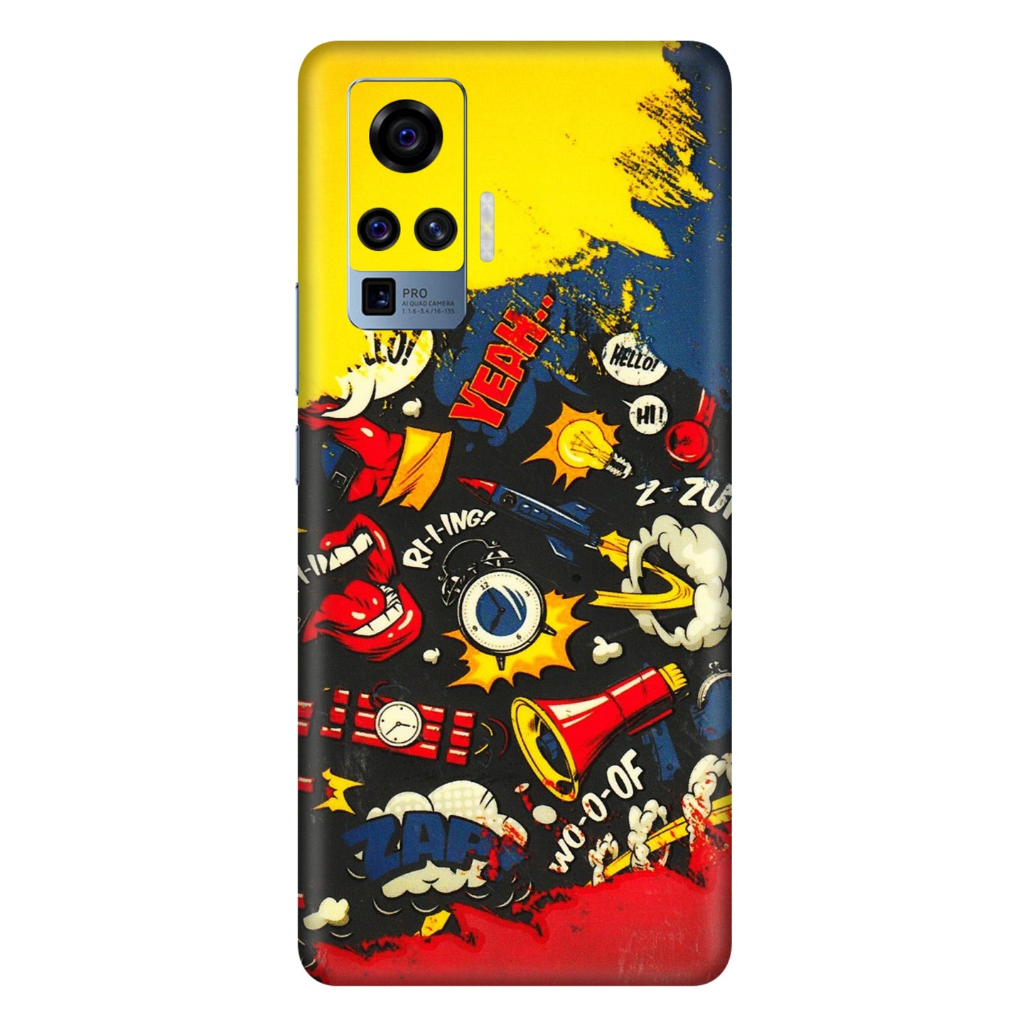 VIVO Z/V/X/T/U/S Series Phone Skins (All Models) - Pacific Doodle Art - 3D Embossed Finish (L-120) Vivo X50 Pro