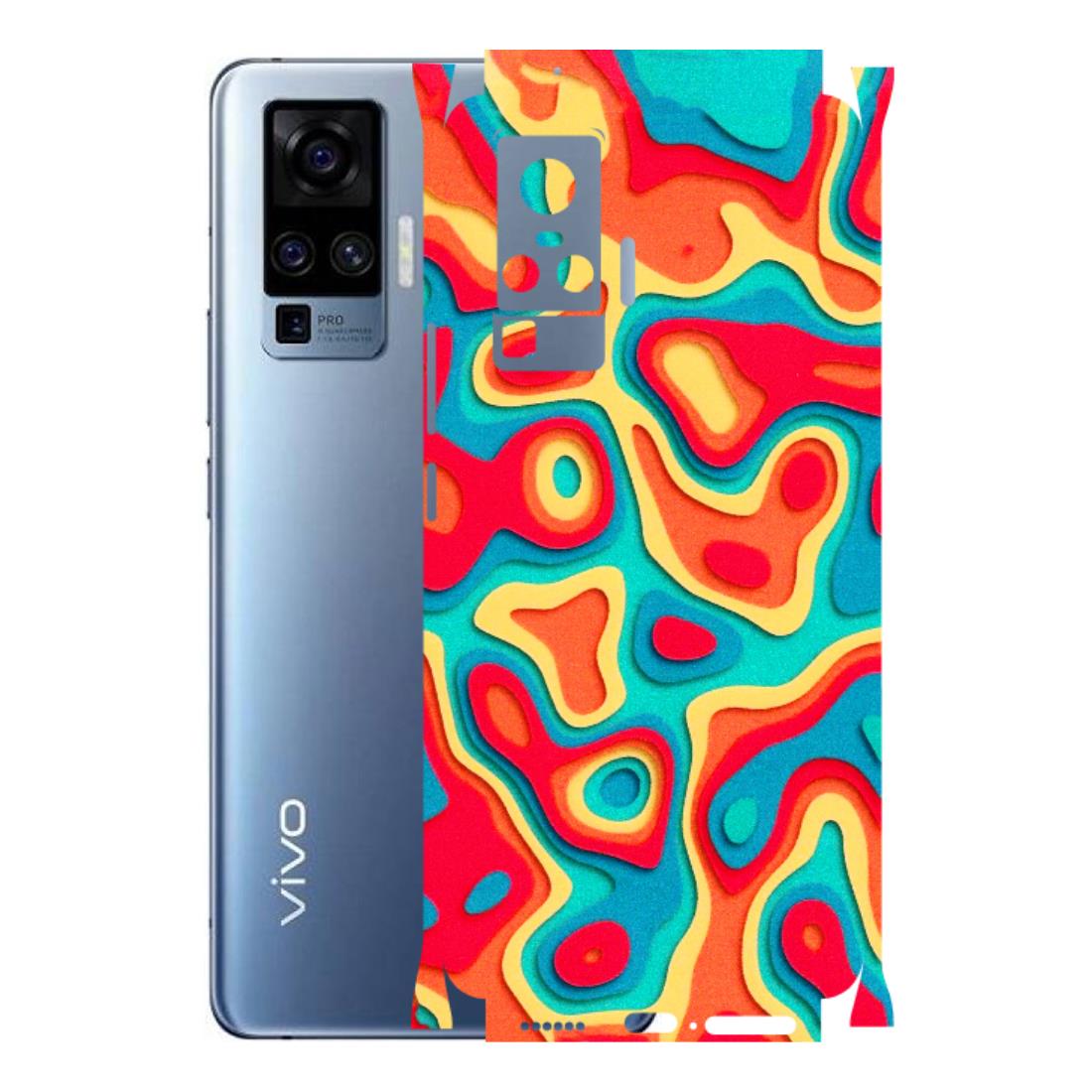 VIVO Z/V/X/T/U/S Series Phone Skins (All Models) - Abstract Swirl - 3D Embossed Finish (L-150) Vivo X50 Pro