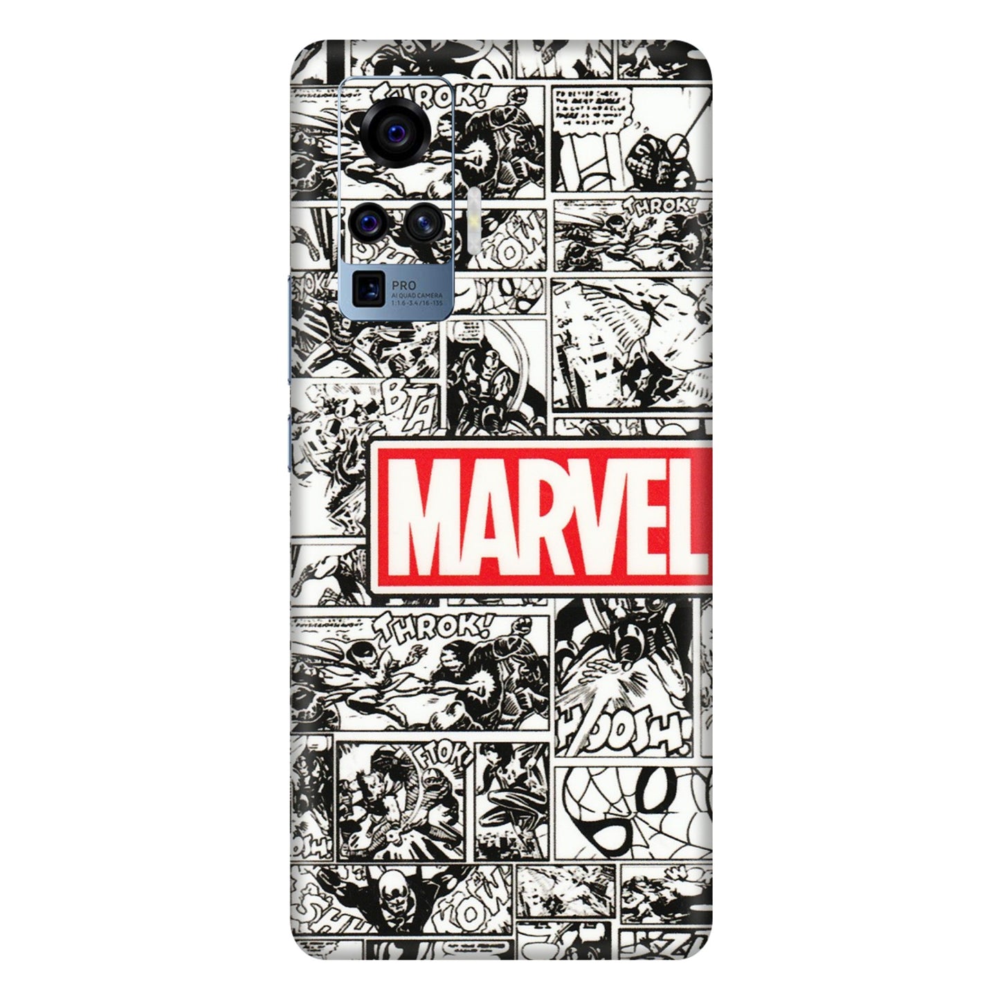 VIVO Z/V/X/T/U/S Series Phone Skins (All Models) - Marvel Comic - 3D Embossed Finish (L-171) Vivo X50 Pro