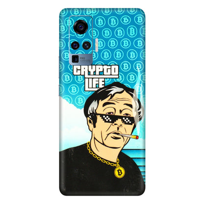 VIVO Z/V/X/T/U/S Series Phone Skins (All Models) - Crypto Thug Life - 3D Embossed Finish (L-179) Vivo X50 Pro