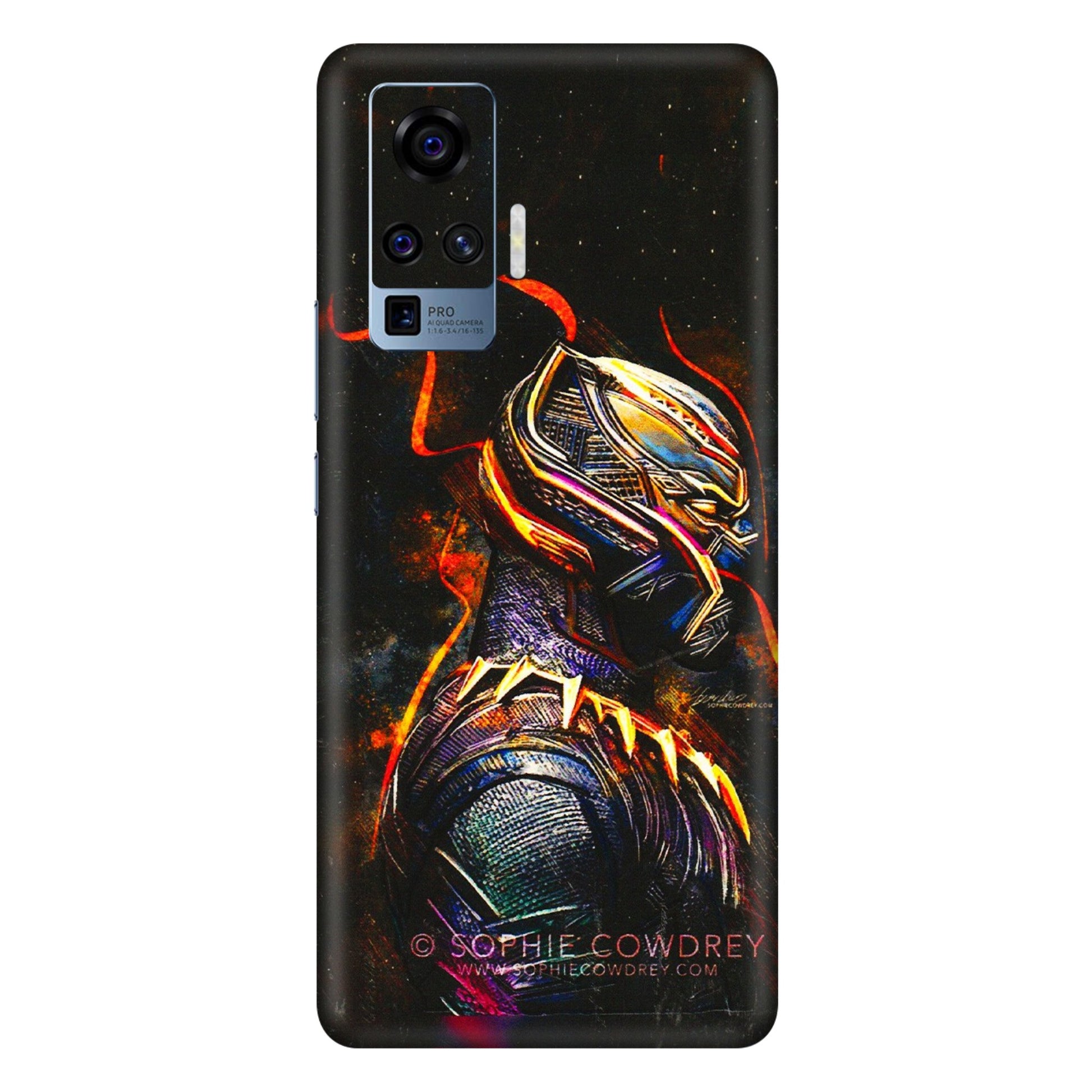 VIVO Z/V/X/T/U/S Series Phone Skins (All Models) - Black Panther - 3D Embossed Finish (L-190) Vivo X50 Pro