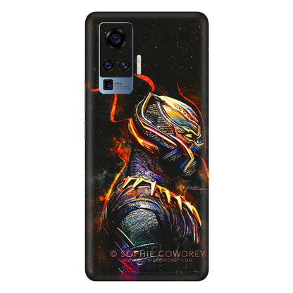 VIVO Z/V/X/T/U/S Series Phone Skins (All Models) - Black Panther - 3D Embossed Finish (L-190) Vivo X50 Pro