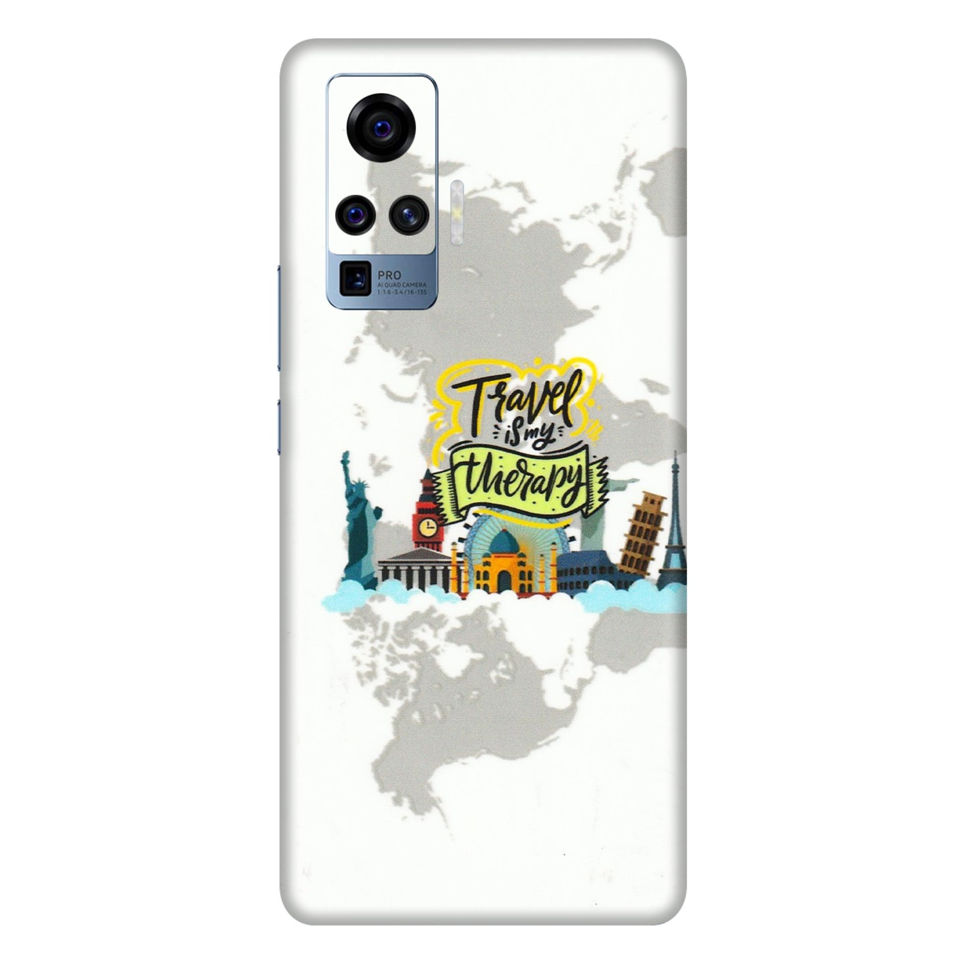 VIVO Z/V/X/T/U/S Series Phone Skins (All Models) - Travel Therapy - 3D Embossed Finish (L-199) Vivo X50 Pro