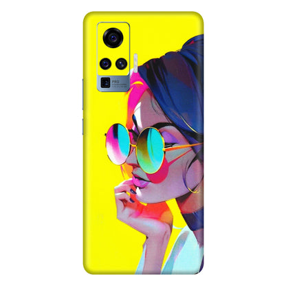 VIVO Z/V/X/T/U/S Series Phone Skins (All Models) - Bold Stylish Girl - 3D Embossed Finish (L-222) Vivo X50 Pro