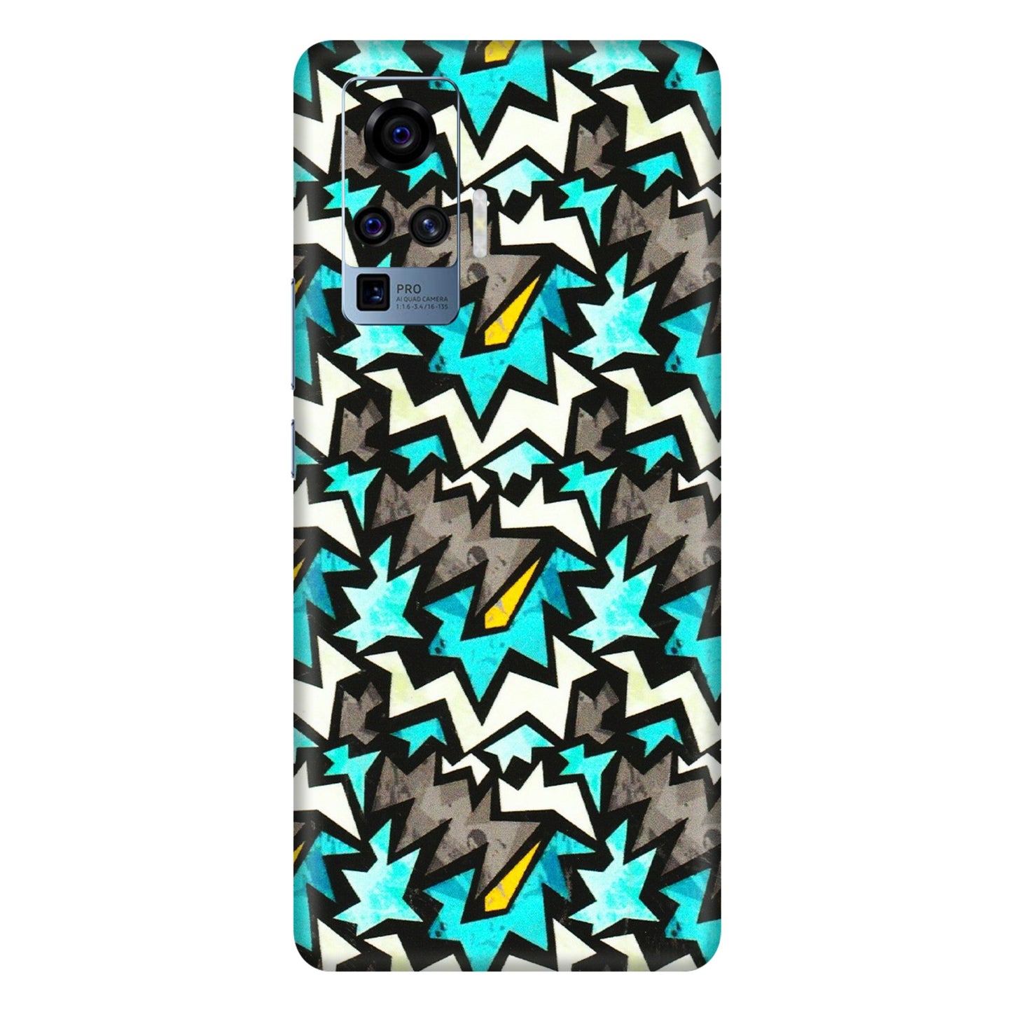 VIVO Z/V/X/T/U/S Series Phone Skins (All Models) - Funky Zig Zag - 3D Embossed Finish (L-223) Vivo X50 Pro