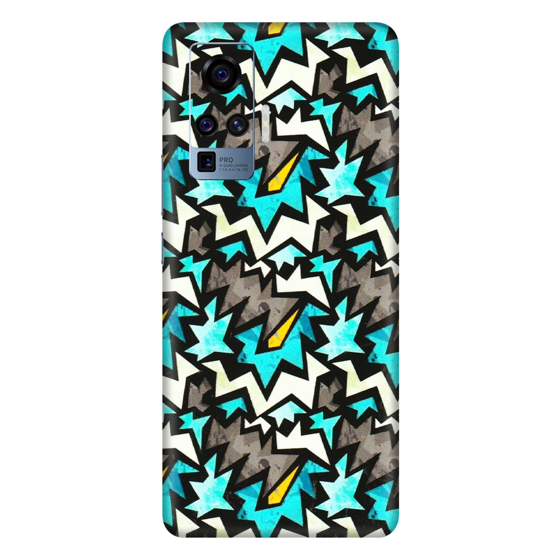 VIVO Z/V/X/T/U/S Series Phone Skins (All Models) - Funky Zig Zag - 3D Embossed Finish (L-223) Vivo X50 Pro
