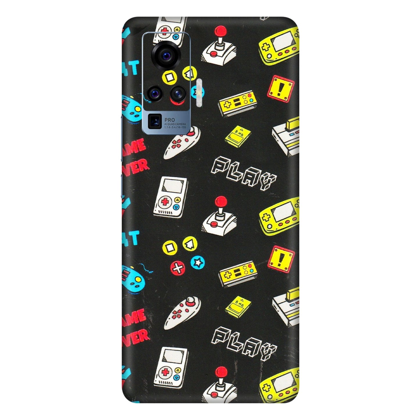 VIVO Z/V/X/T/U/S Series Phone Skins (All Models) - Gaming Doodles - 3D Embossed Finish (L-224) Vivo X50 Pro