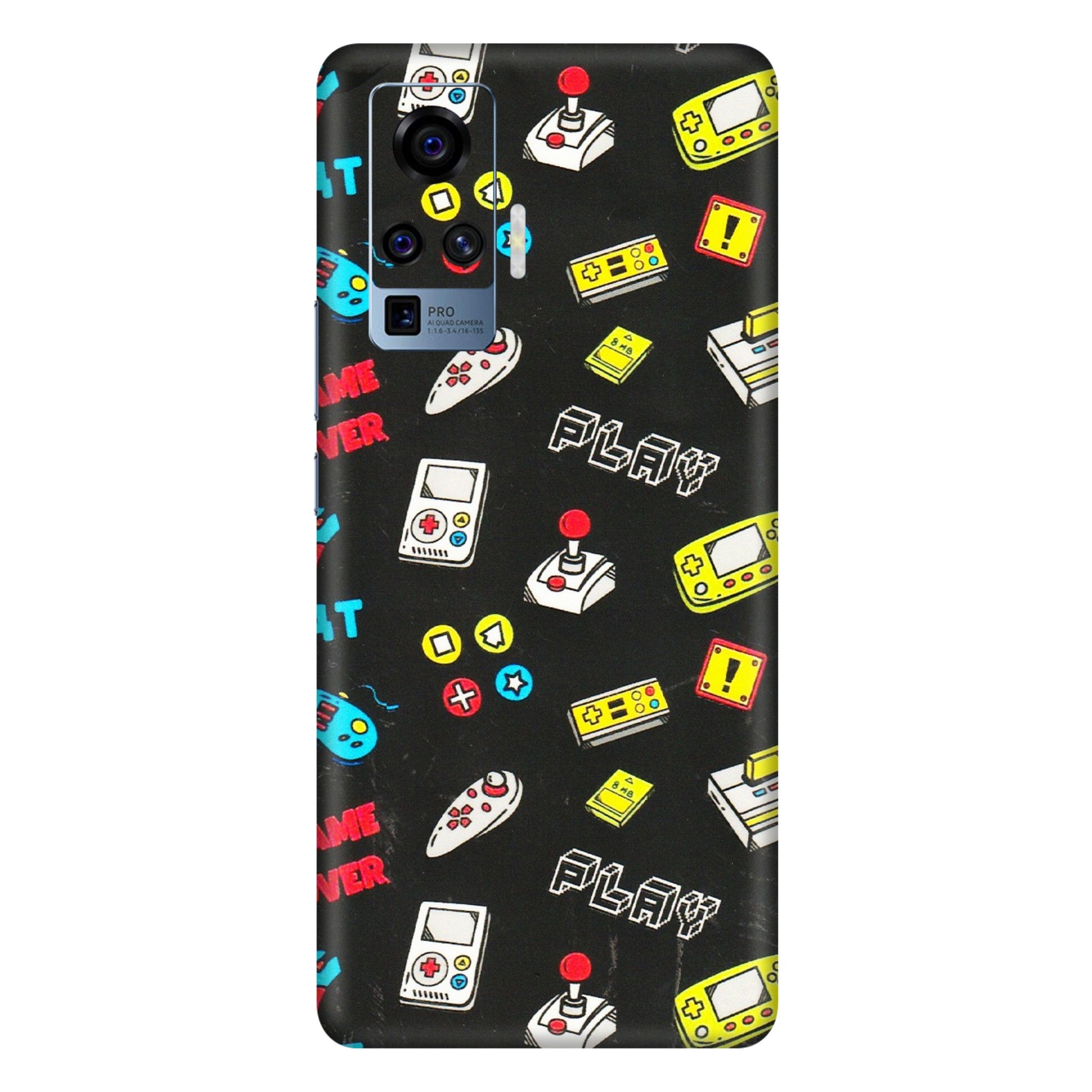 VIVO Z/V/X/T/U/S Series Phone Skins (All Models) - Gaming Doodles - 3D Embossed Finish (L-224) Vivo X50 Pro