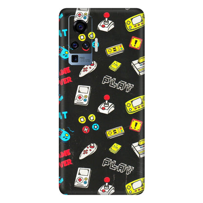 VIVO Z/V/X/T/U/S Series Phone Skins (All Models) - Gaming Doodles - 3D Embossed Finish (L-224) Vivo X50 Pro