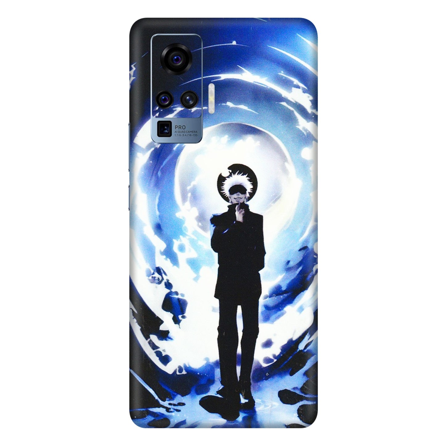 VIVO Z/V/X/T/U/S Series Phone Skins (All Models) - Satoru Gojo Dark Blue - 3D Embossed Finish (L-235) Vivo X50 Pro