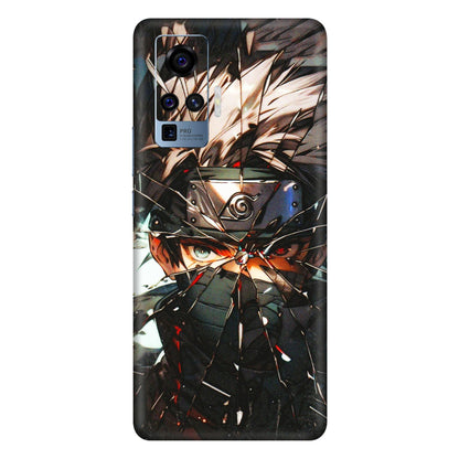 VIVO Z/V/X/T/U/S Series Phone Skins (All Models) - Kakashi Shattered Glass Effect - 3D Embossed Finish (L-237) Vivo X50 Pro