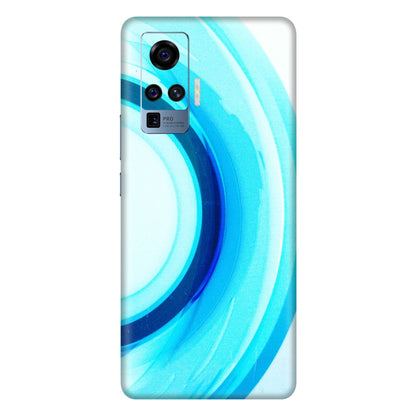 VIVO Z/V/X/T/U/S Series Phone Skins (All Models) - The Blue Curve - 3D Embossed Finish (L-244) Vivo X50 Pro