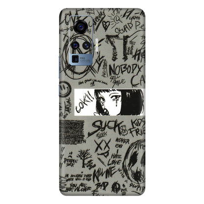 VIVO Z/V/X/T/U/S Series Phone Skins (All Models) - Never Have Love Anime - 3D Embossed Finish (L-260) Vivo X50 Pro
