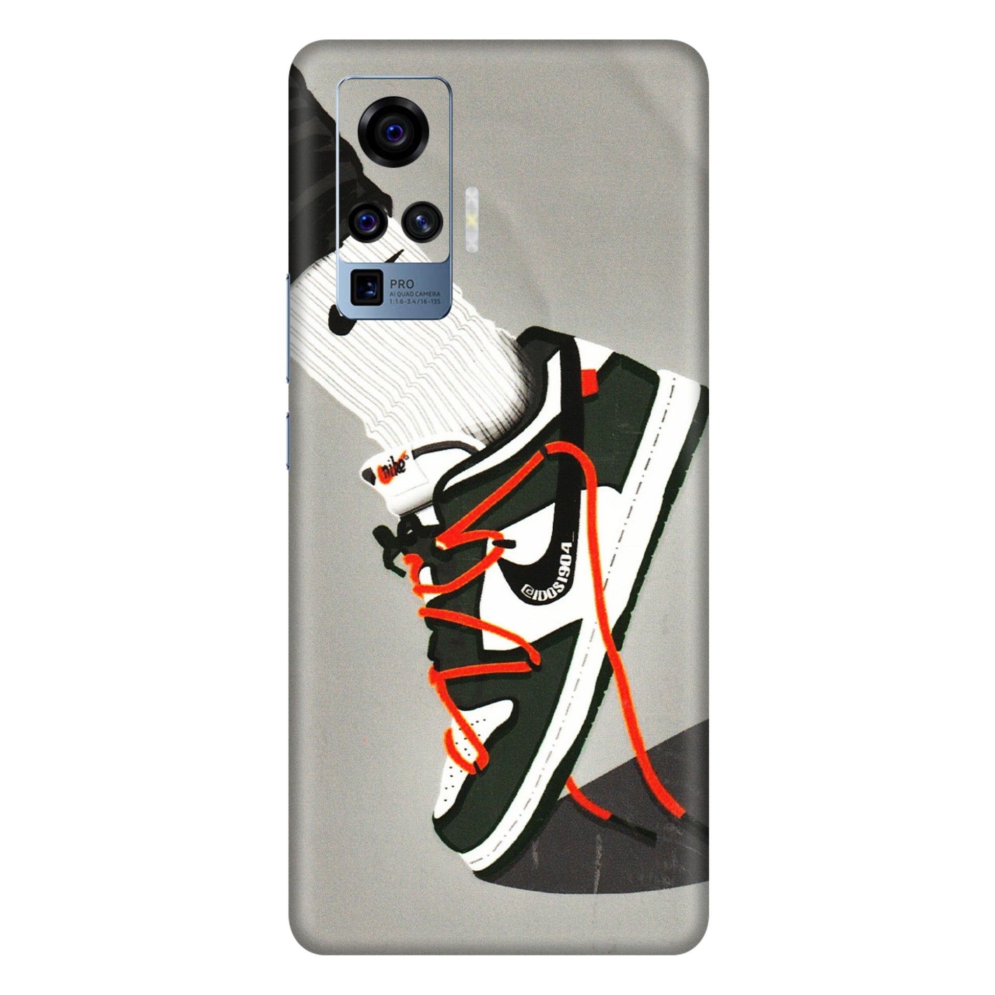 VIVO Z/V/X/T/U/S Series Phone Skins (All Models) - New Grey Sneaker - 3D Embossed Finish (L-261) Vivo X50 Pro
