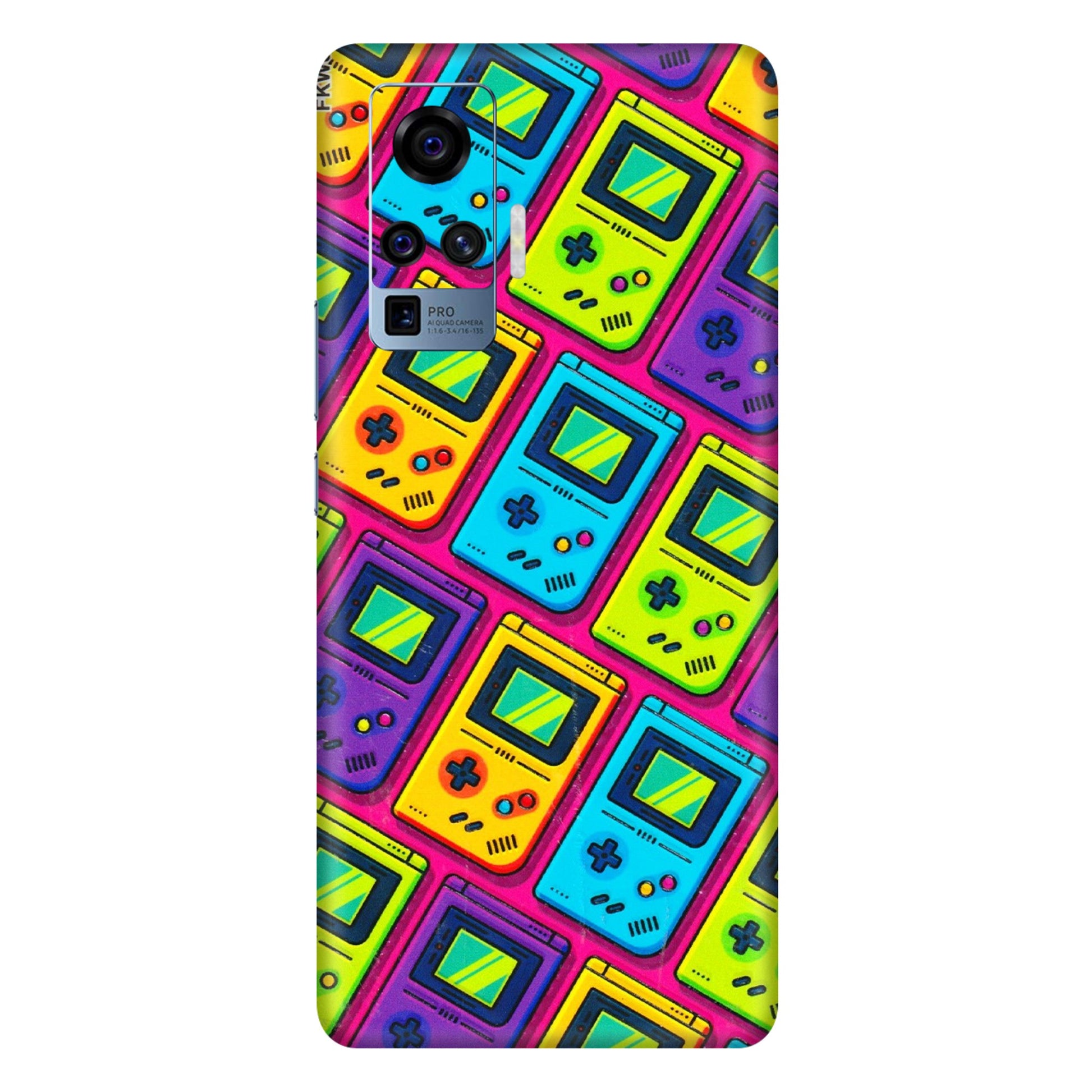 VIVO Z/V/X/T/U/S Series Phone Skins (All Models) - Gameboy Colourful - 3D Embossed Finish (L-266) Vivo X50 Pro