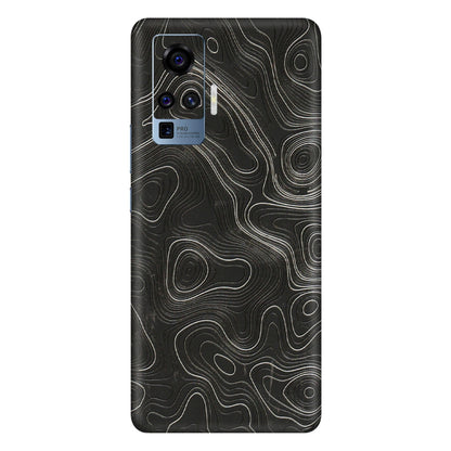 VIVO Z/V/X/T/U/S Series Phone Skins (All Models) - Abstract White Line Map - 3D Embossed Finish (L-269) Vivo X50 Pro