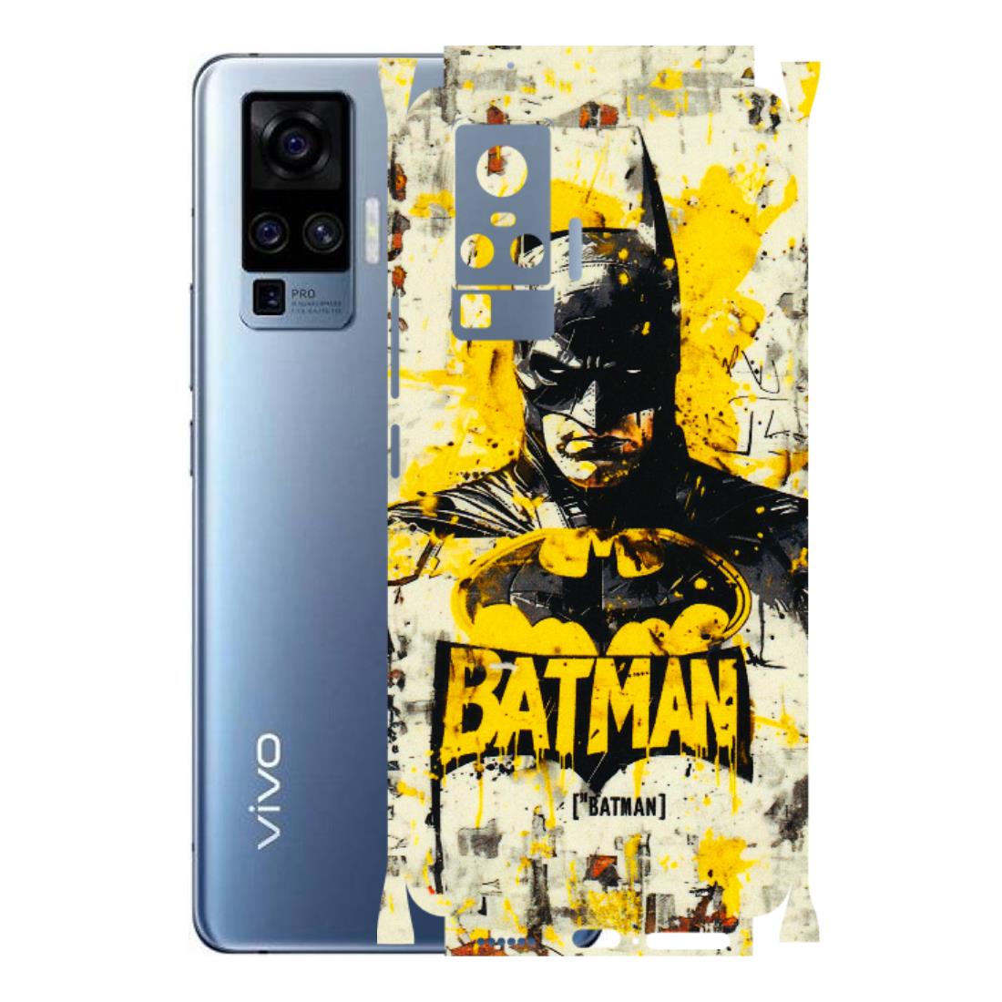 VIVO Z/V/X/T/U/S Series Phone Skins (All Models) - Batman Yellow BT - 3D Embossed Finish (L-304) Vivo X50 Pro
