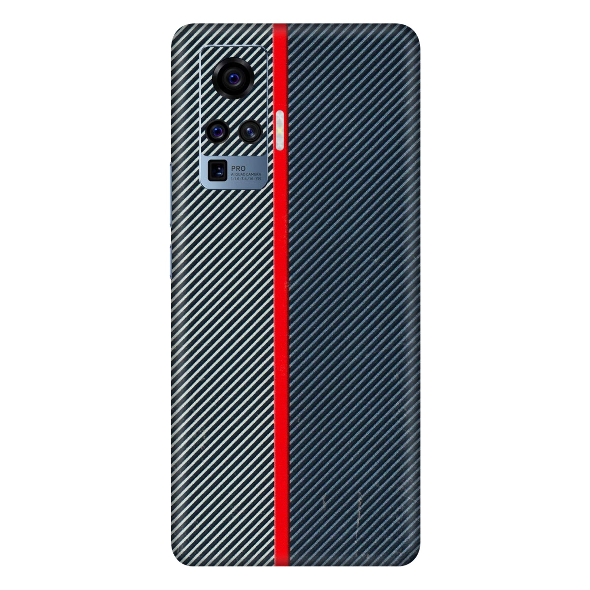 VIVO Z/V/X/T/U/S Series Phone Skins (All Models) - Blue Sober Lines - 3D Embossed Finish (L-305) Vivo X50 Pro