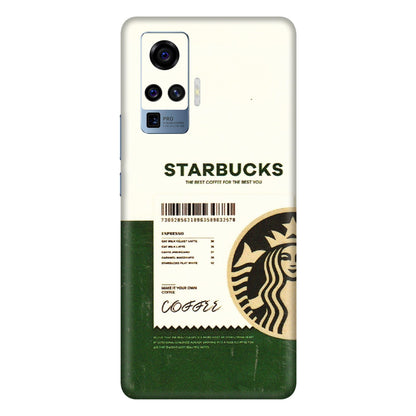 VIVO Z/V/X/T/U/S Series Phone Skins (All Models) - Starbucks Barcode - 3D Embossed Finish (L-308) Vivo X50 Pro