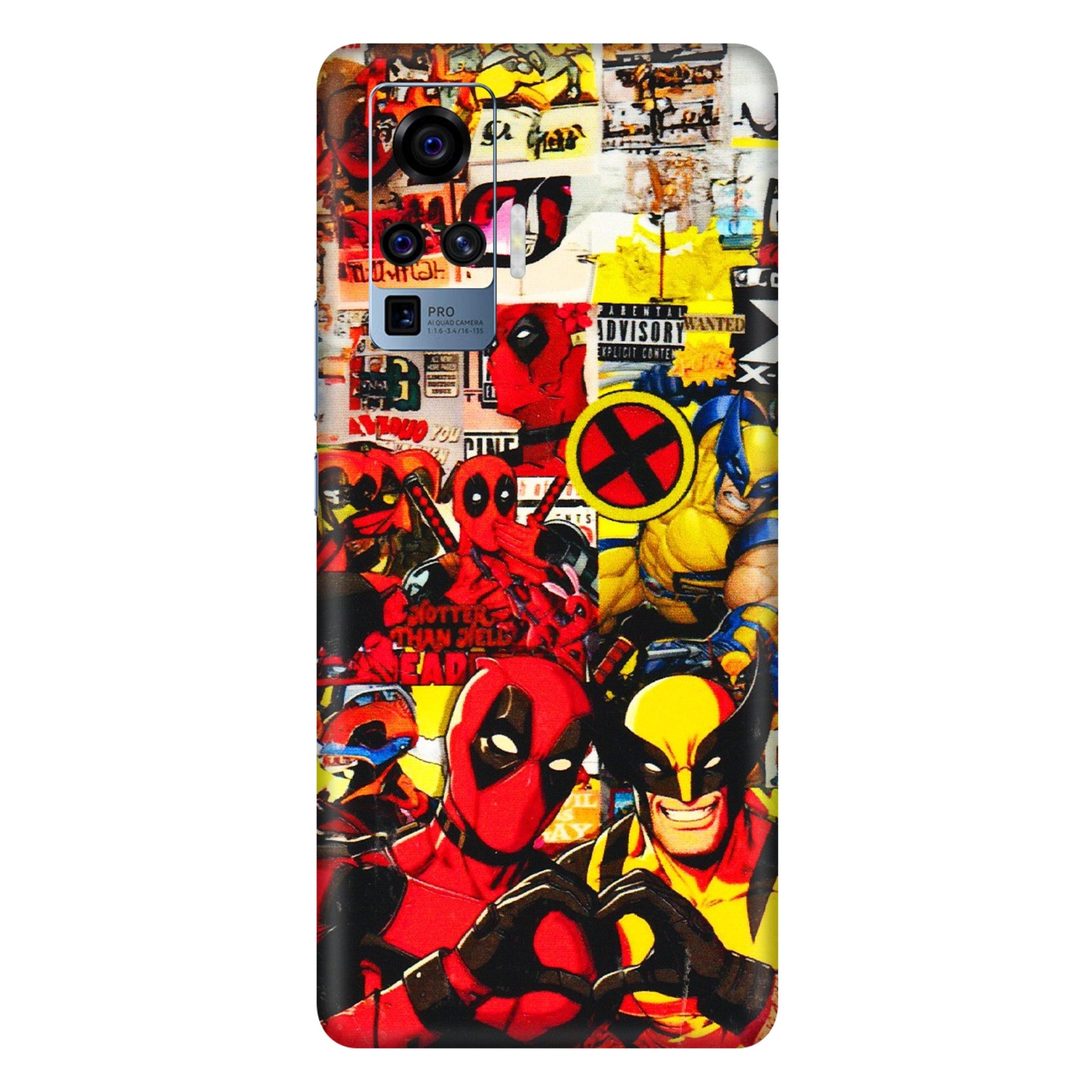 VIVO Z/V/X/T/U/S Series Phone Skins (All Models) - Spidy Wolverine - 3D Embossed Finish (L-310) Vivo X50 Pro