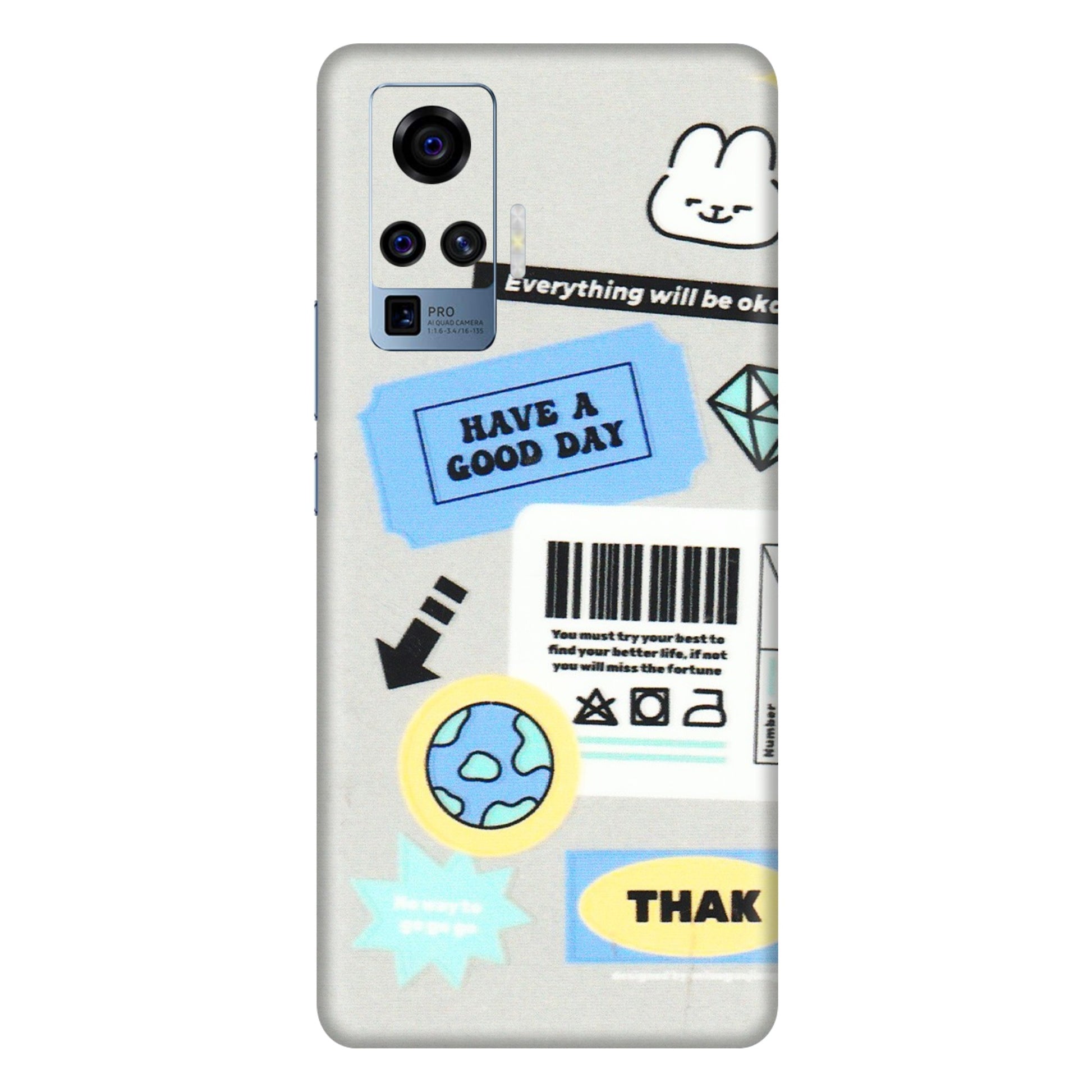 VIVO Z/V/X/T/U/S Series Phone Skins (All Models) - Will Be Okay Design - 3D Embossed Finish (L-316) Vivo X50 Pro