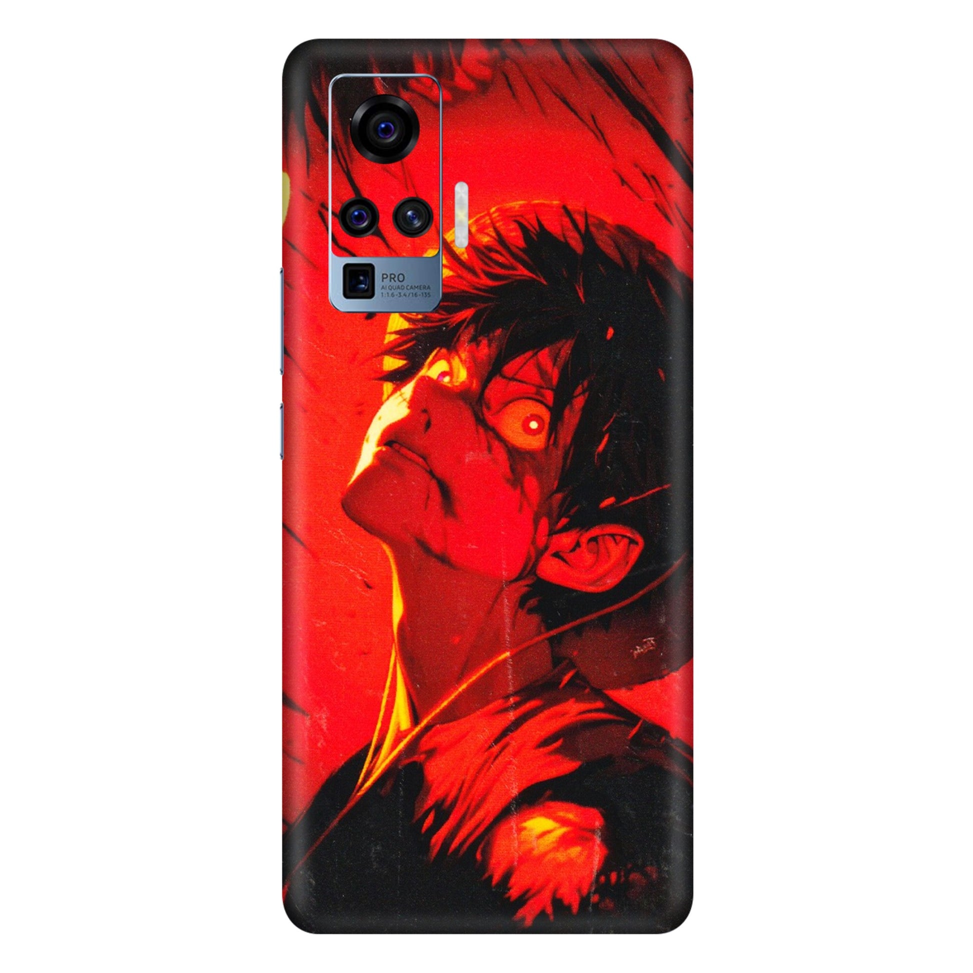 VIVO Z/V/X/T/U/S Series Phone Skins (All Models) - D.Luffy Power Up One Piece Anime - 3D Embossed Finish (L-326) Vivo X50 Pro