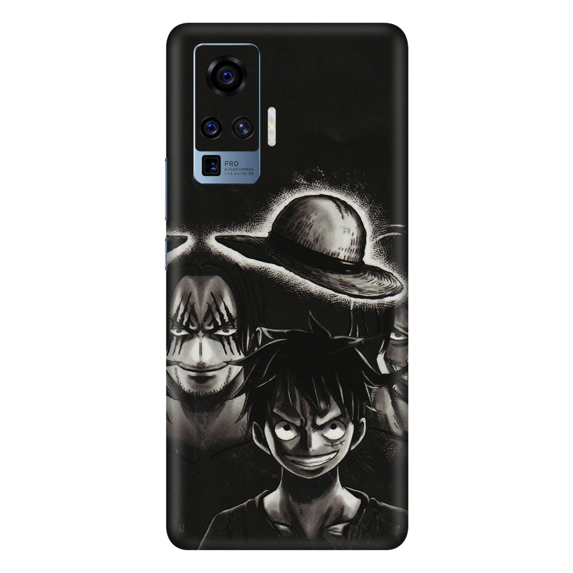 VIVO Z/V/X/T/U/S Series Phone Skins (All Models) - Black Luffy Hat - 3D Embossed Finish (L-57) Vivo X50 Pro