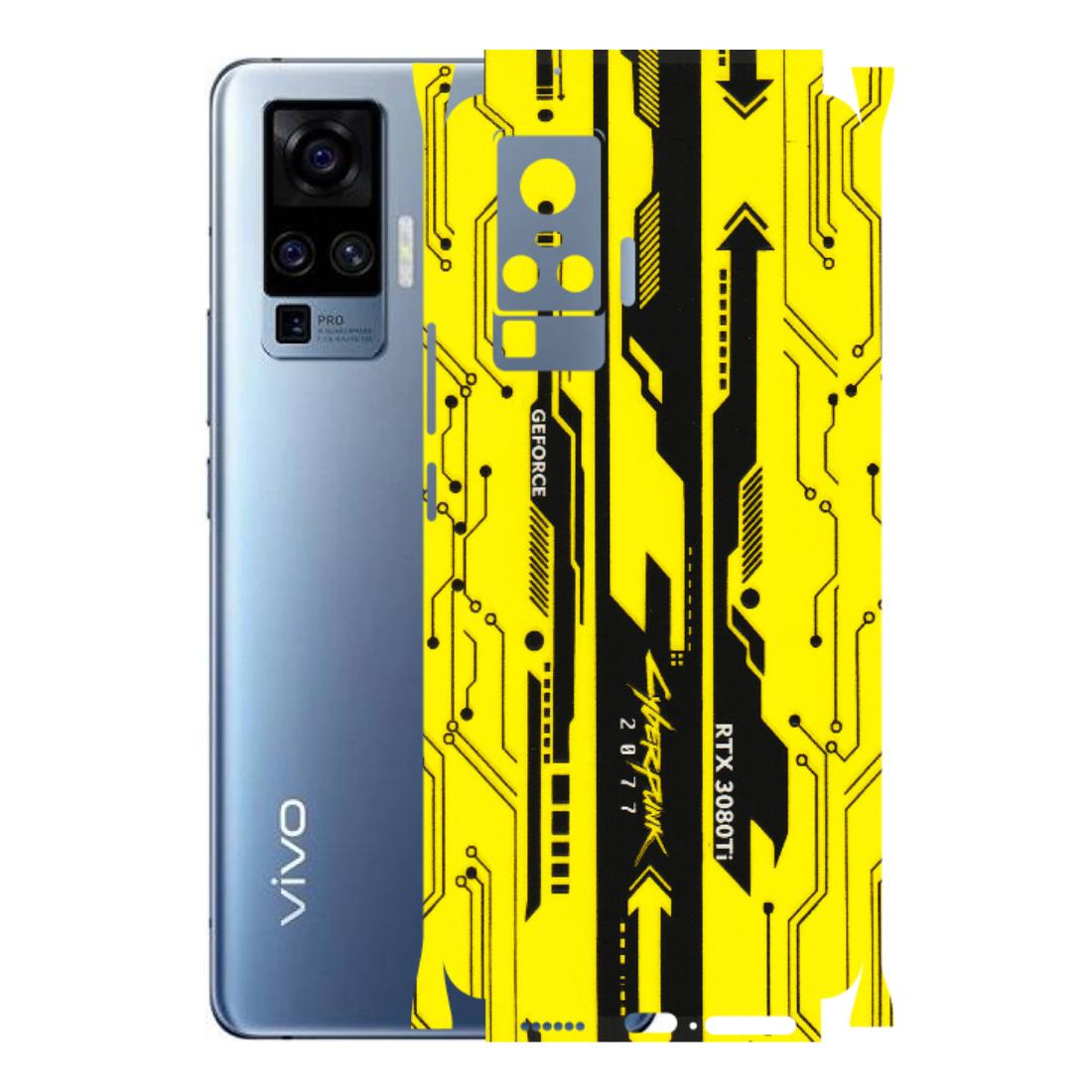 VIVO Z/V/X/T/U/S Series Phone Skins (All Models) - Yellow Cyberpunk - 3D Embossed Finish (L-93) Vivo X50 Pro