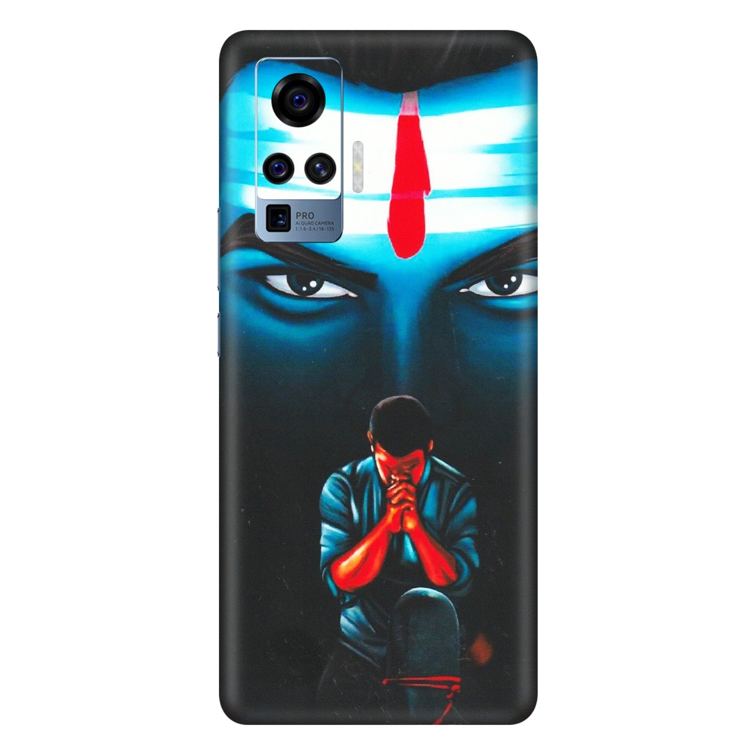 VIVO Z/V/X/T/U/S Series Phone Skins (All Models) - Mahakal Bhakt - Matte Finish (M-112) Vivo X50 Pro