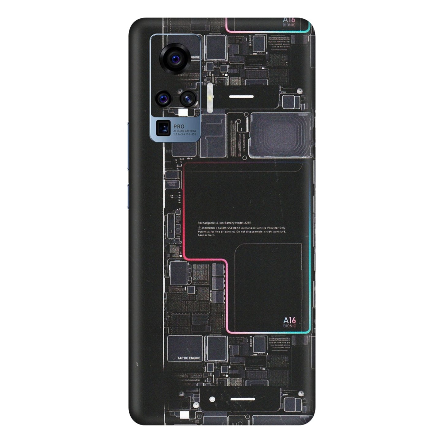 VIVO Z/V/X/T/U/S Series Phone Skins (All Models) - Motherboard Circuit Layout - Matte Finish (M-117) Vivo X50 Pro