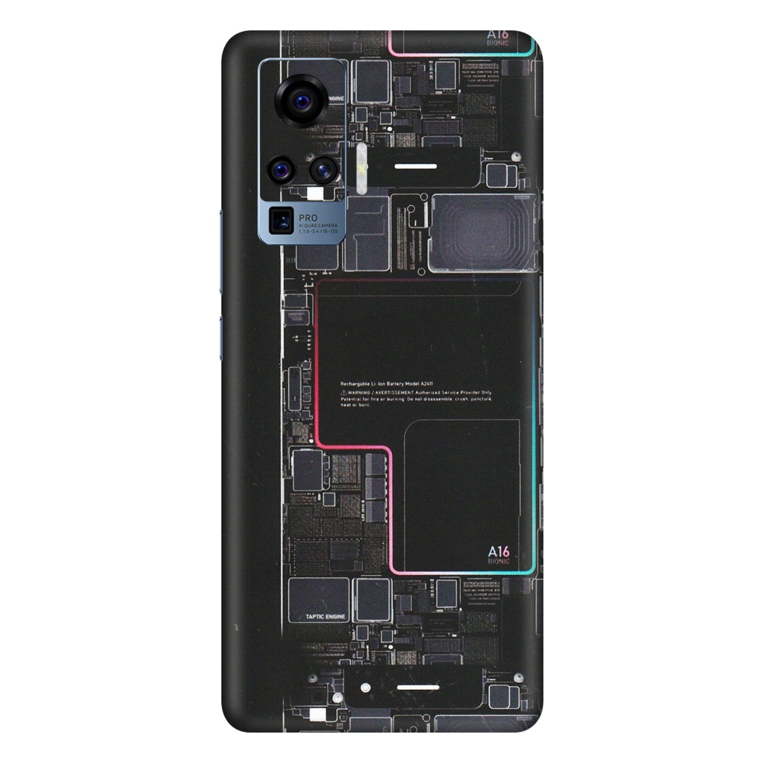 VIVO Z/V/X/T/U/S Series Phone Skins (All Models) - Motherboard Circuit Layout - Matte Finish (M-117) Vivo X50 Pro