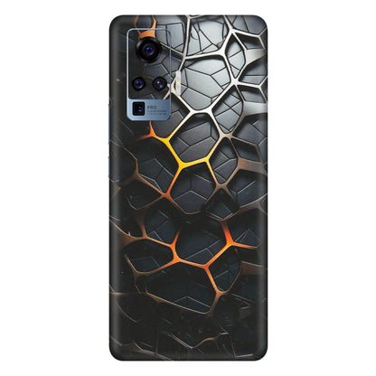 VIVO Z/V/X/T/U/S Series Phone Skins (All Models) - New Abstract Graphite Tiles - Matte Finish (M-130) Vivo X50 Pro