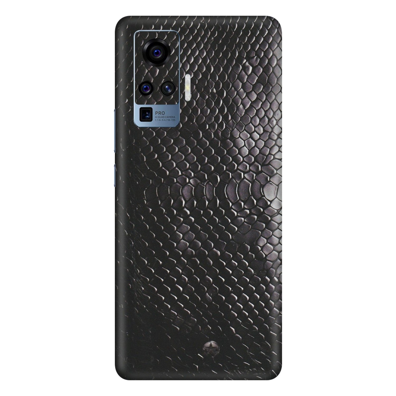 VIVO Z/V/X/T/U/S Series Phone Skins (All Models) - Black Snack Leather - Matte Finish (M-147) Vivo X50 Pro
