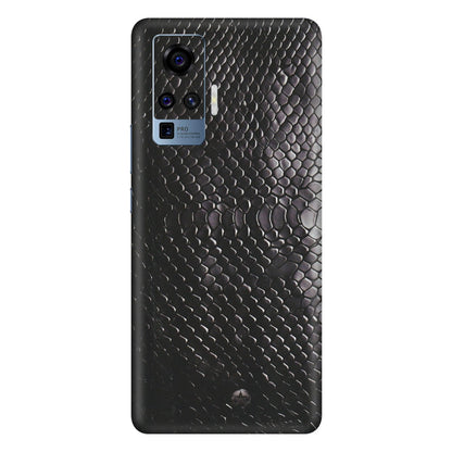 VIVO Z/V/X/T/U/S Series Phone Skins (All Models) - Black Snack Leather - Matte Finish (M-147) Vivo X50 Pro