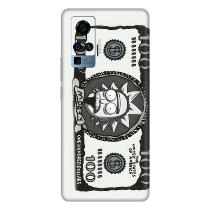 VIVO Z/V/X/T/U/S Series Phone Skins (All Models) - Rick And Morty Hundred Dollar Anime - Matte Finish (M-161) Vivo X50 Pro