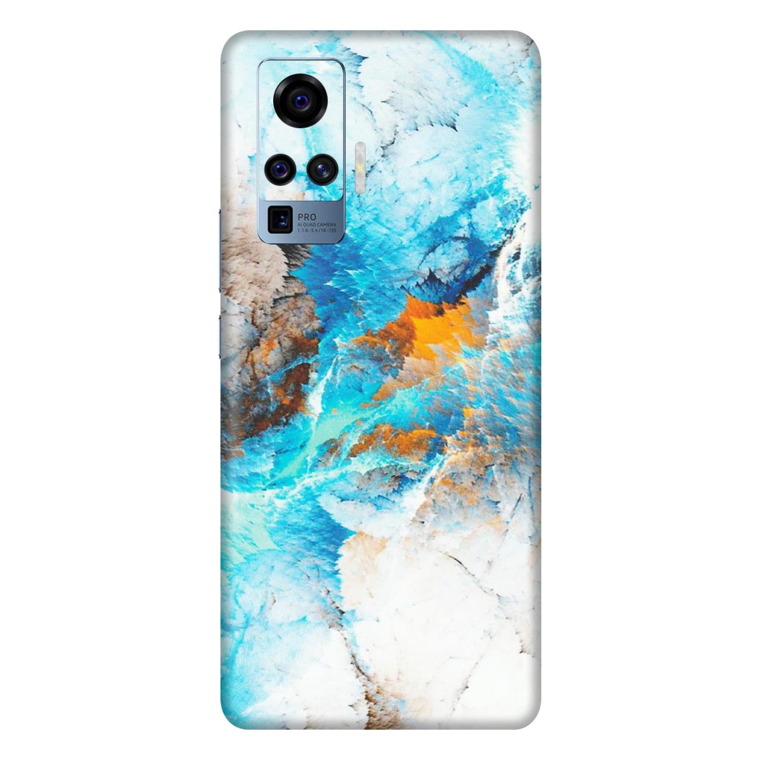 VIVO Z/V/X/T/U/S Series Phone Skins (All Models) - Blue Waves Abstract - Matte Finish (M-19) Vivo X50 Pro