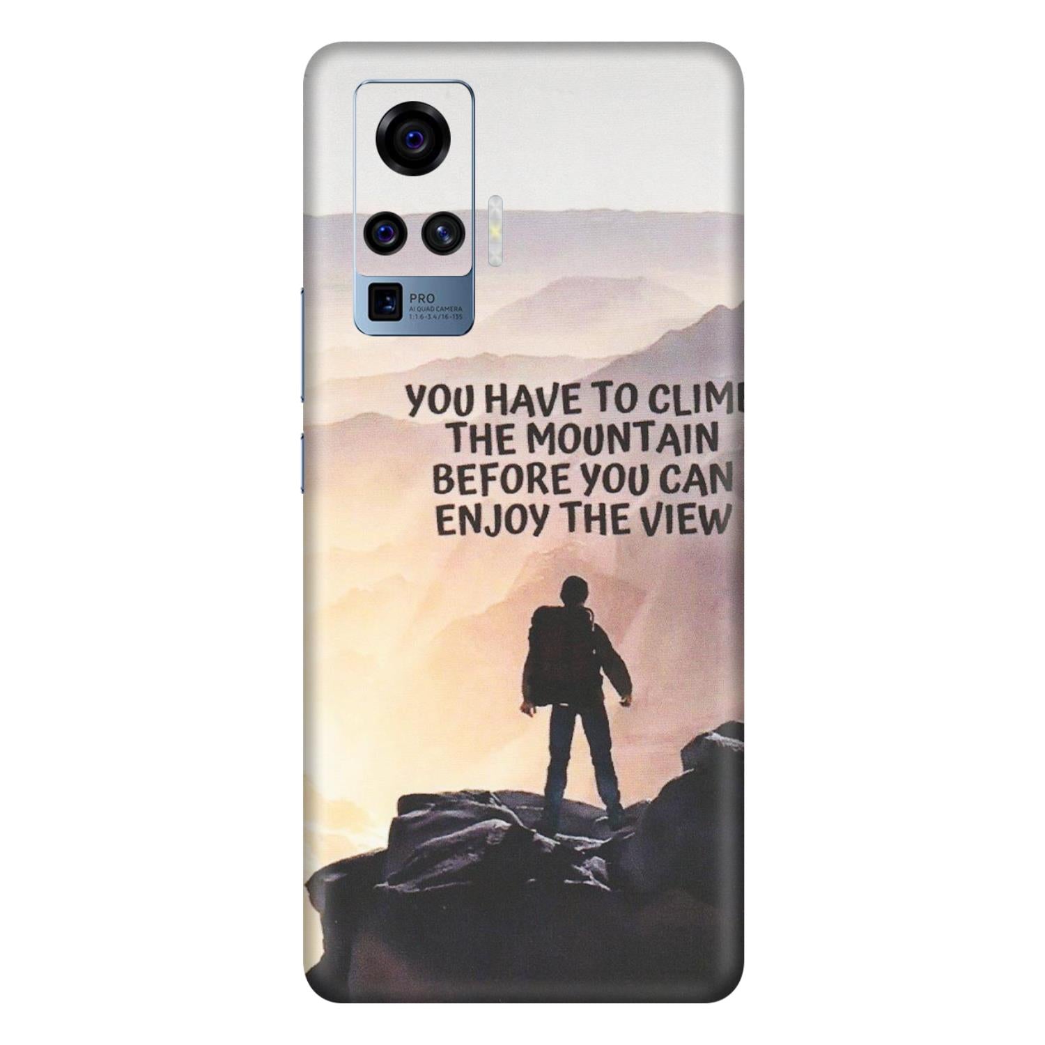 VIVO Z/V/X/T/U/S Series Phone Skins (All Models) - Motivational Hiking Mountain - Matte Finish (M-28) Vivo X50 Pro