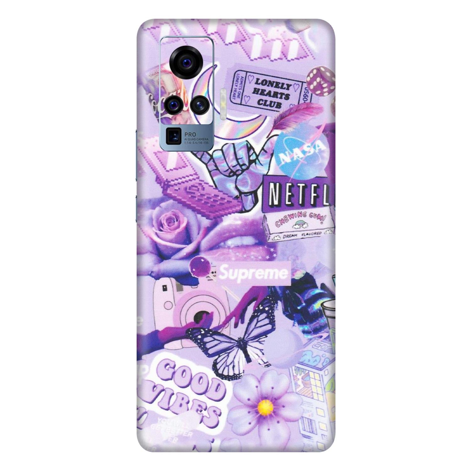 VIVO Z/V/X/T/U/S Series Phone Skins (All Models) - Supreme Purple Magic - Matte Finish (M-88) Vivo X50 Pro