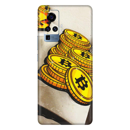VIVO Z/V/X/T/U/S Series Phone Skins (All Models) - Billionaire Bitcoin Collection - Matte Finish (M-92) Vivo X50 Pro